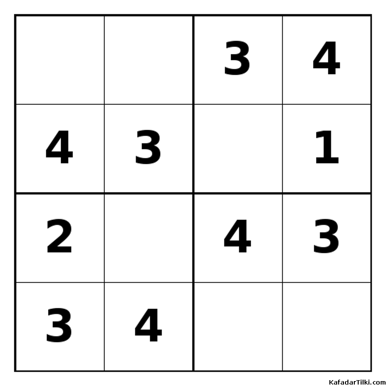 Kolay Mini Sudoku (4x4), Kitap 9 - 2