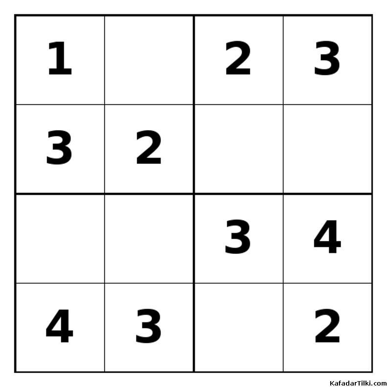Kolay Mini Sudoku (4x4), Kitap 9 - 3