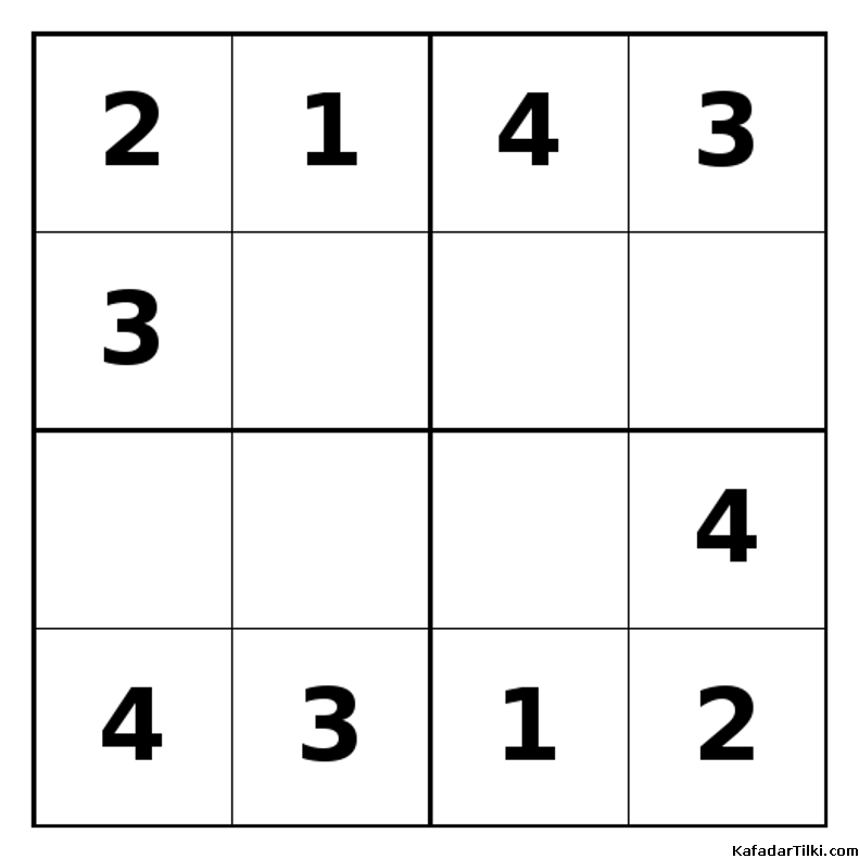 Kolay Mini Sudoku (4x4), Kitap 9 - 6