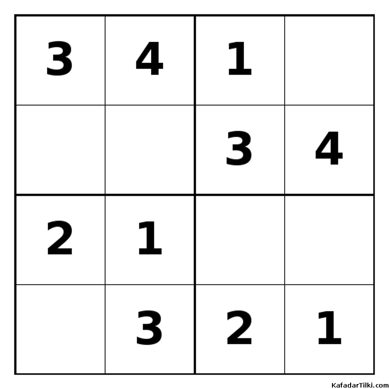 Kolay Mini Sudoku (4x4), Kitap 9 - 7