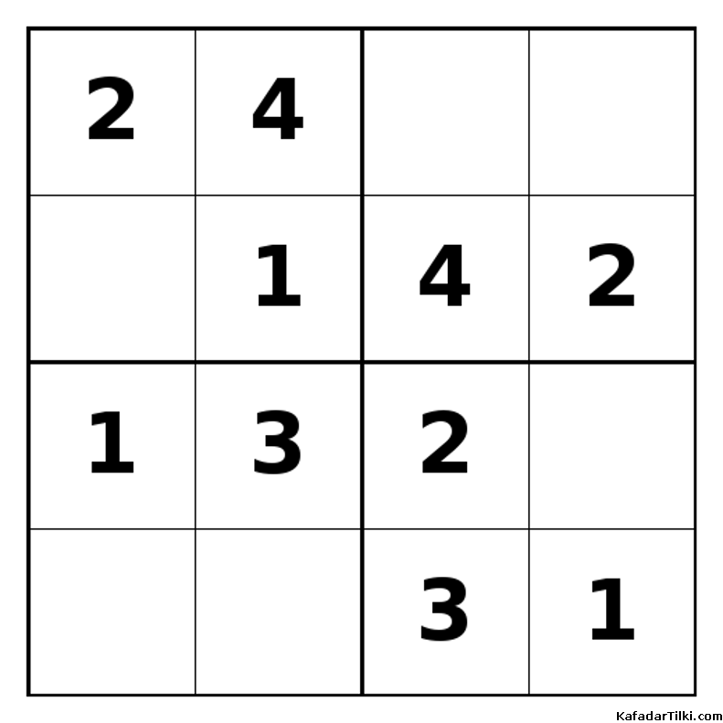 Kolay Mini Sudoku (4x4), Kitap 9 - 9