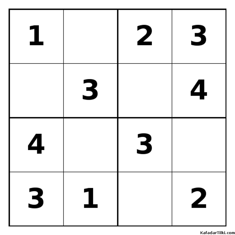 Kolay Mini Sudoku (4x4), Kitap 9 - 10
