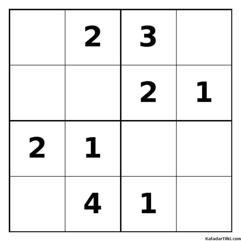 Orta Seviye Mini Sudoku (4x4), Kitap 1 - 2