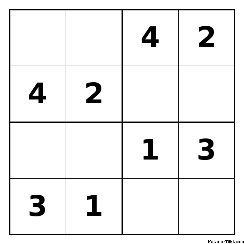 Orta Seviye Mini Sudoku (4x4), Kitap 1 - 3