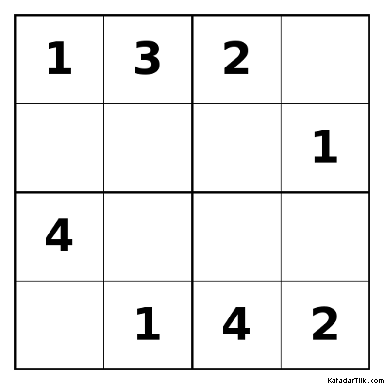 Orta Seviye Mini Sudoku (4x4), Kitap 1 - 6