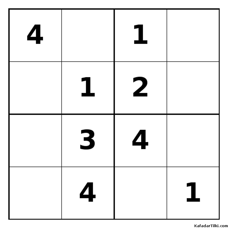 Orta Seviye Mini Sudoku (4x4), Kitap 10 - 2