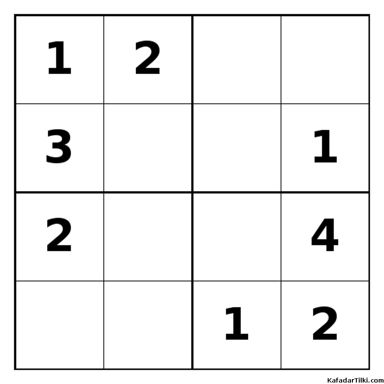 Orta Seviye Mini Sudoku (4x4), Kitap 10 - 3