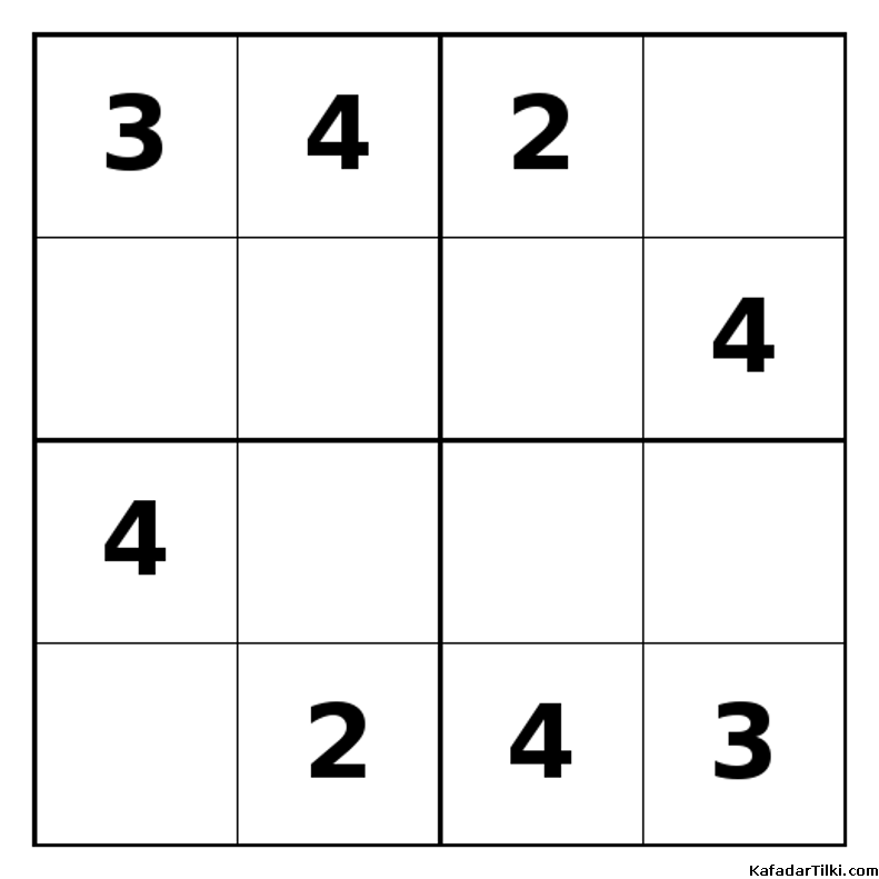 Orta Seviye Mini Sudoku (4x4), Kitap 10 - 5