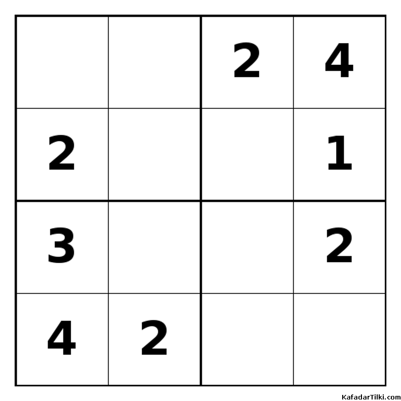 Orta Seviye Mini Sudoku (4x4), Kitap 10 - 6