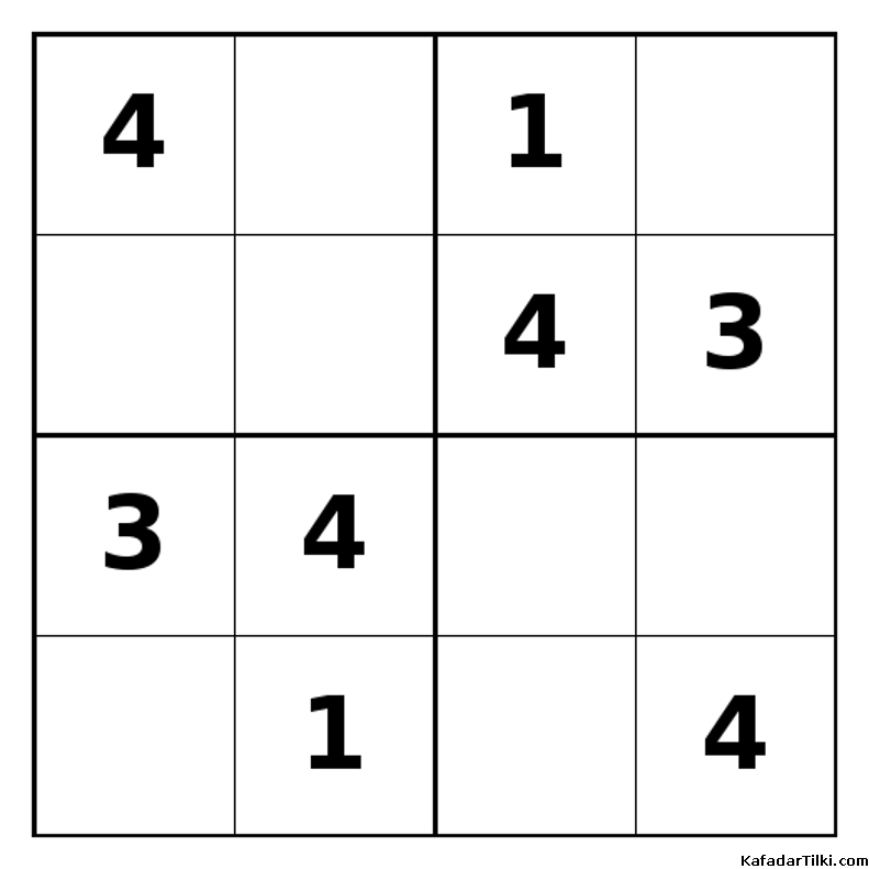 Orta Seviye Mini Sudoku (4x4), Kitap 10 - 7