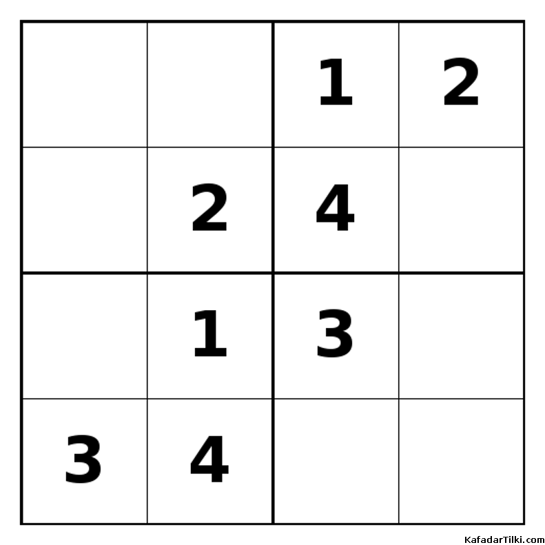 Orta Seviye Mini Sudoku (4x4), Kitap 10 - 10
