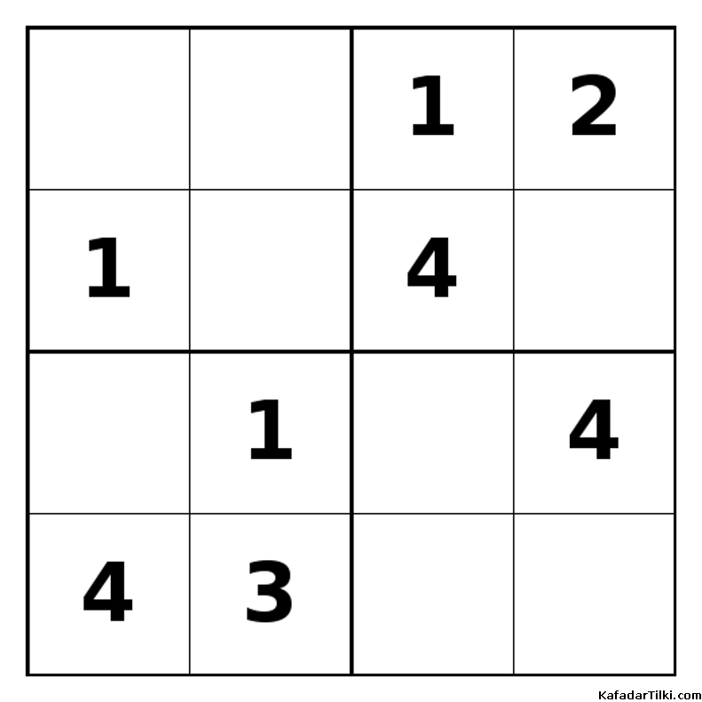 Orta Seviye Mini Sudoku (4x4), Kitap 11 - 2