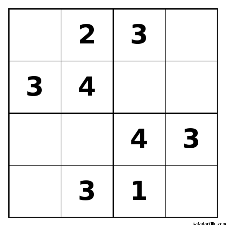 Orta Seviye Mini Sudoku (4x4), Kitap 11 - 3