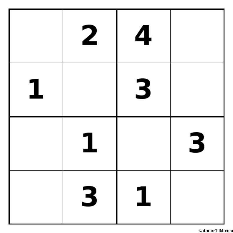 Orta Seviye Mini Sudoku (4x4), Kitap 11 - 5