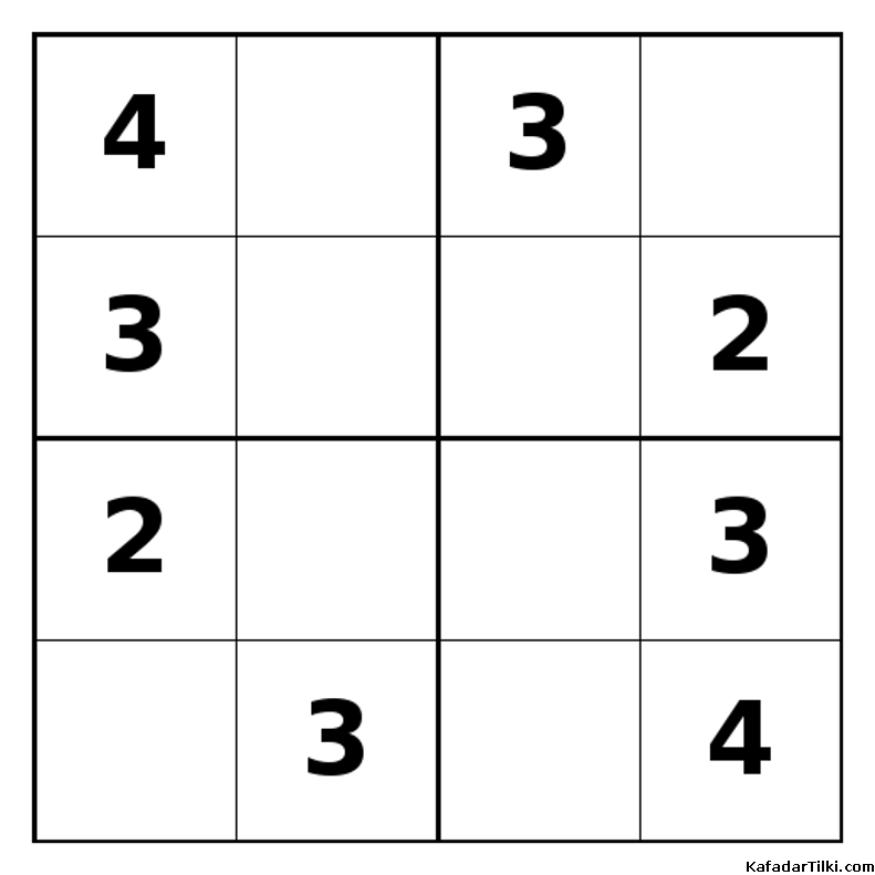 Orta Seviye Mini Sudoku (4x4), Kitap 12 - 2