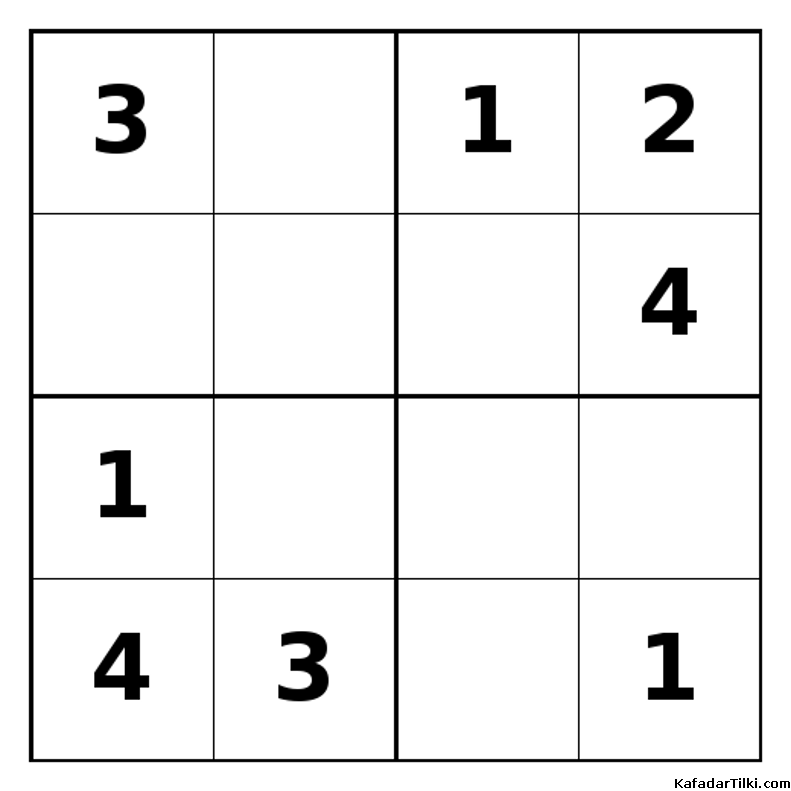 Orta Seviye Mini Sudoku (4x4), Kitap 12 - 6