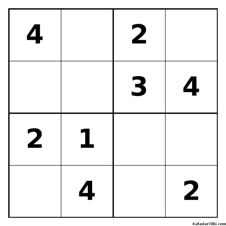 Orta Seviye Mini Sudoku (4x4), Kitap 12 - 7