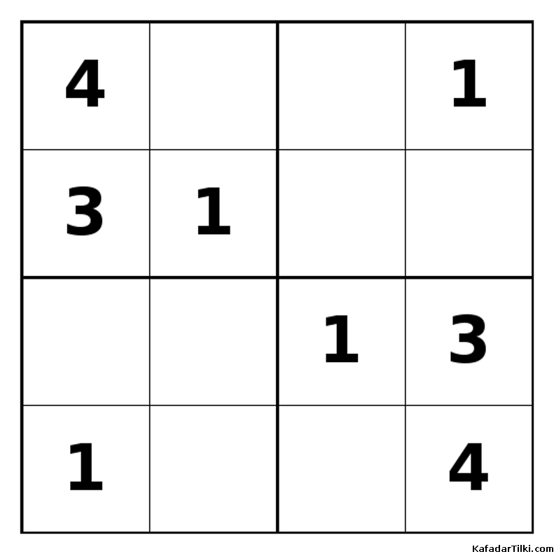 Orta Seviye Mini Sudoku (4x4), Kitap 12 - 8