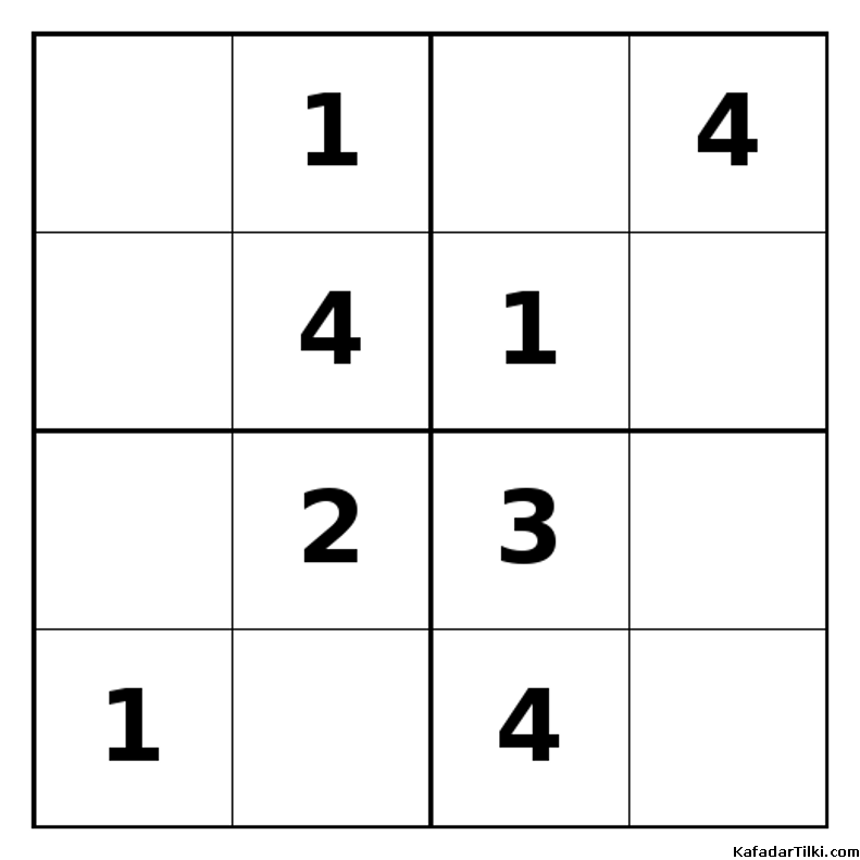 Orta Seviye Mini Sudoku (4x4), Kitap 12 - 9