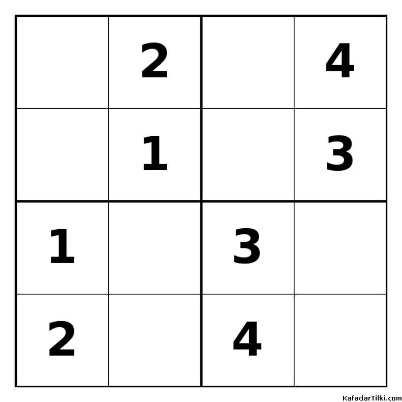 Orta Seviye Mini Sudoku (4x4), Kitap 12 - 10