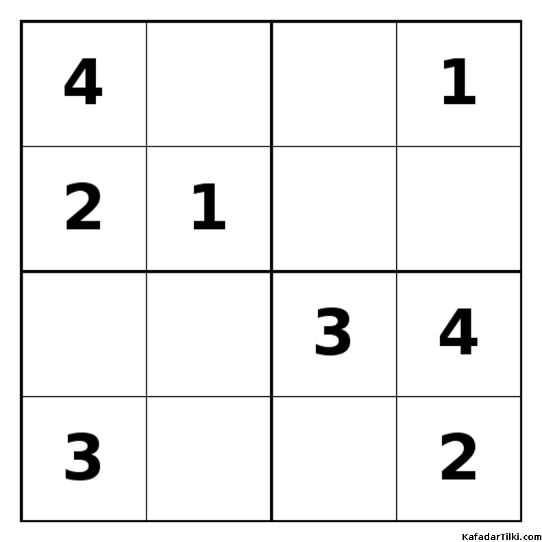 Orta Seviye Mini Sudoku (4x4), Kitap 13 - 2