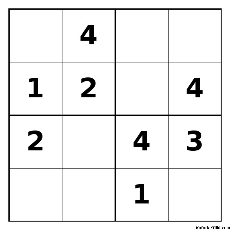 Orta Seviye Mini Sudoku (4x4), Kitap 13 - 9