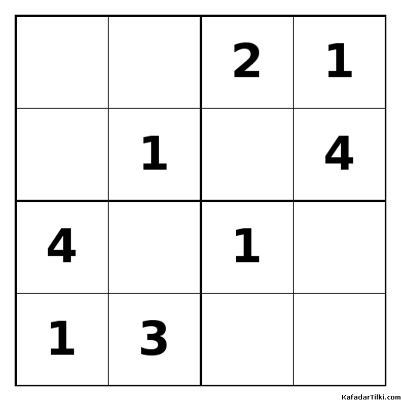 Orta Seviye Mini Sudoku (4x4), Kitap 14 - 3