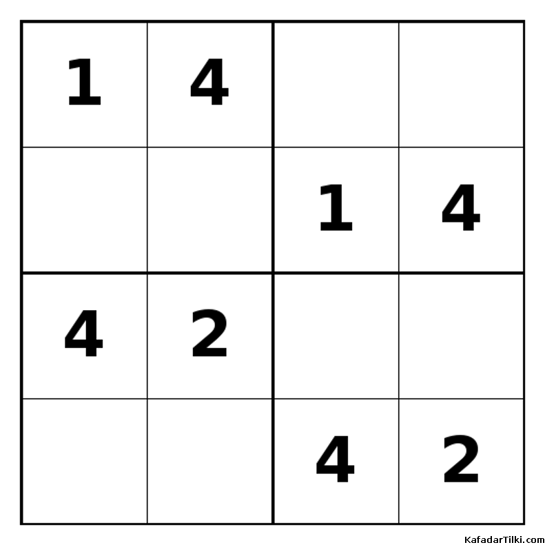Orta Seviye Mini Sudoku (4x4), Kitap 14 - 6