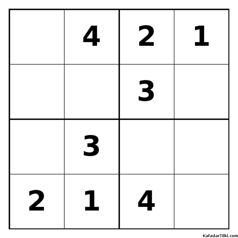 Orta Seviye Mini Sudoku (4x4), Kitap 15 - 1