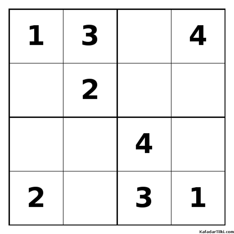 Orta Seviye Mini Sudoku (4x4), Kitap 15 - 7