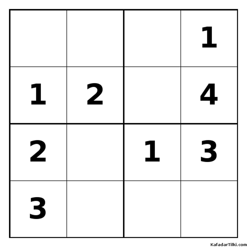 Orta Seviye Mini Sudoku (4x4), Kitap 2 - 4