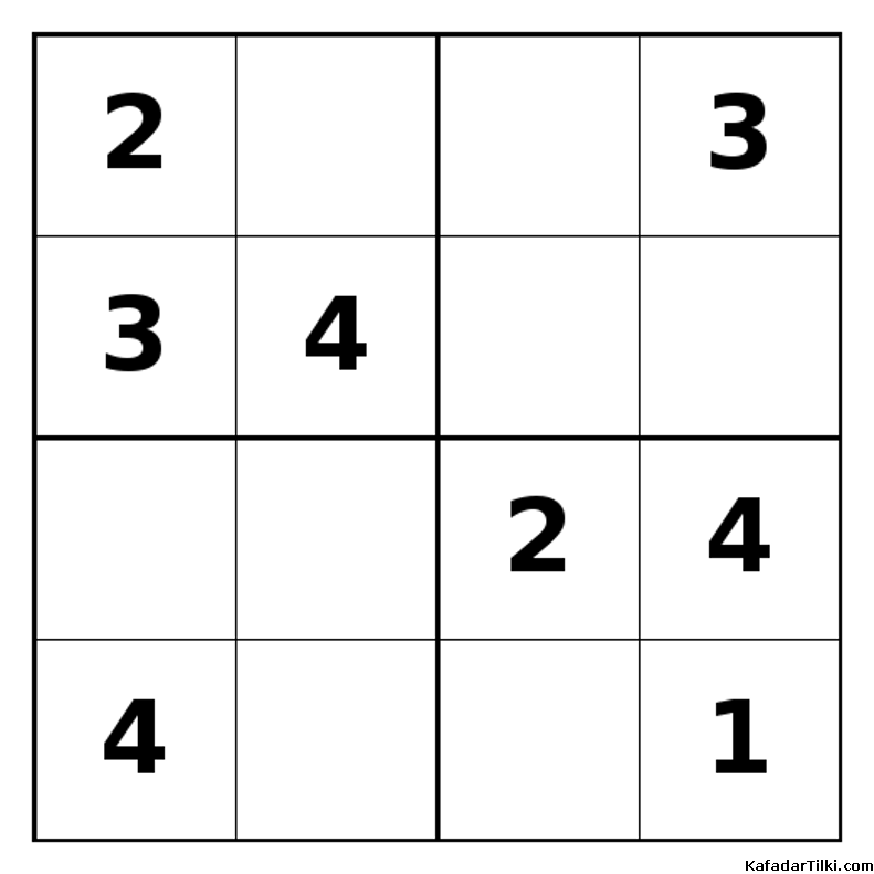 Orta Seviye Mini Sudoku (4x4), Kitap 2 - 5