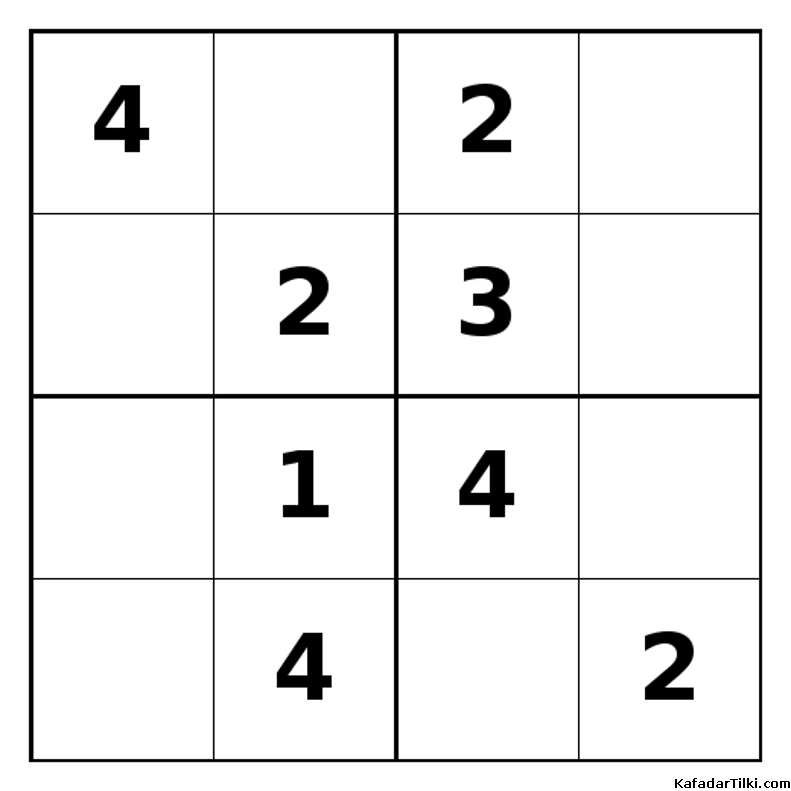 Orta Seviye Mini Sudoku (4x4), Kitap 2 - 6