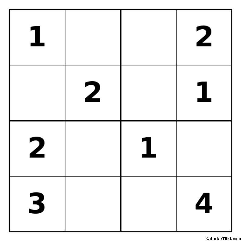 Orta Seviye Mini Sudoku (4x4), Kitap 2 - 7