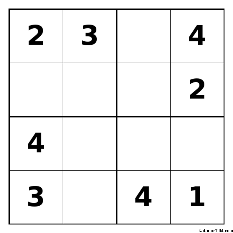 Orta Seviye Mini Sudoku (4x4), Kitap 2 - 9