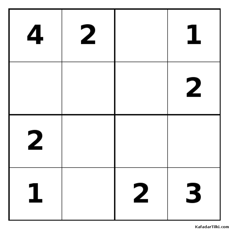 Orta Seviye Mini Sudoku (4x4), Kitap 3 - 1