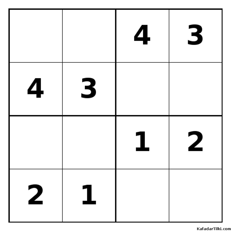 Orta Seviye Mini Sudoku (4x4), Kitap 3 - 5
