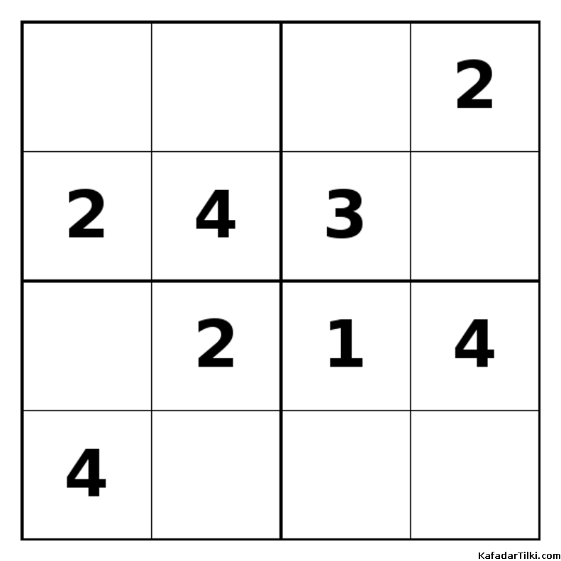 Orta Seviye Mini Sudoku (4x4), Kitap 3 - 7
