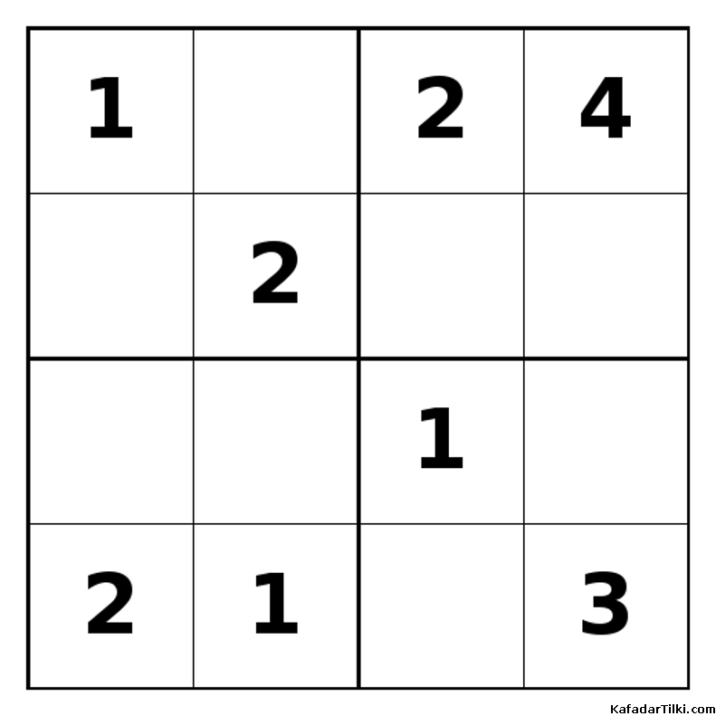 Orta Seviye Mini Sudoku (4x4), Kitap 3 - 9