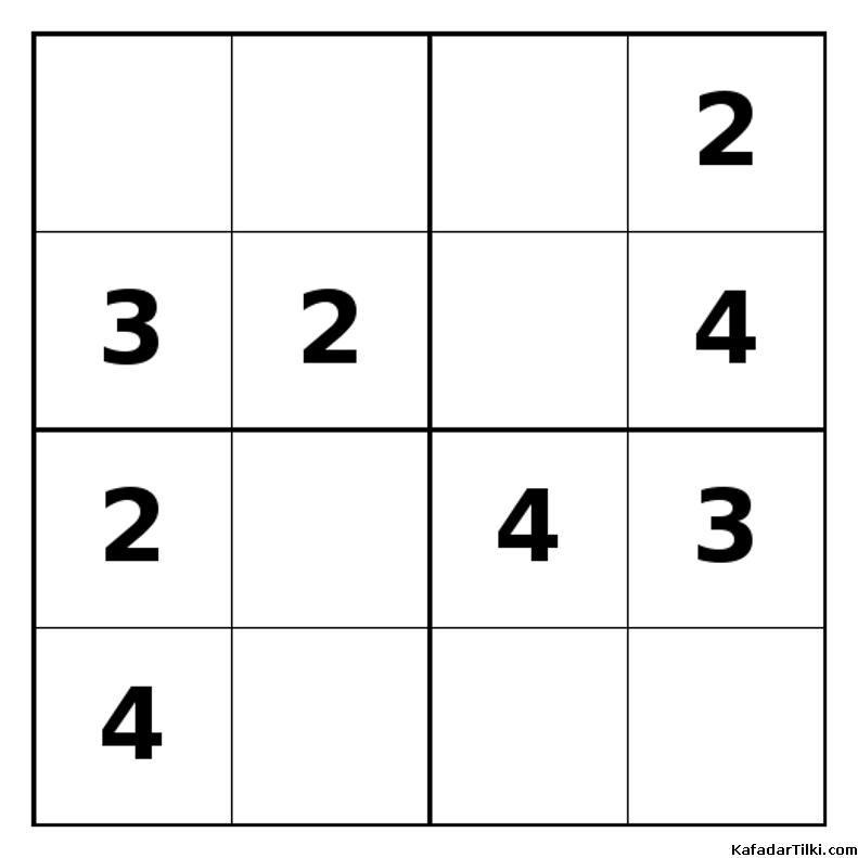 Orta Seviye Mini Sudoku (4x4), Kitap 3 - 10