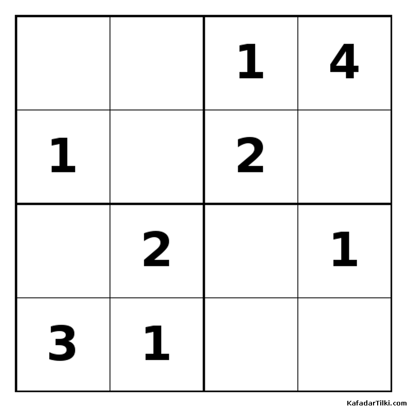 Orta Seviye Mini Sudoku (4x4), Kitap 4 - 2