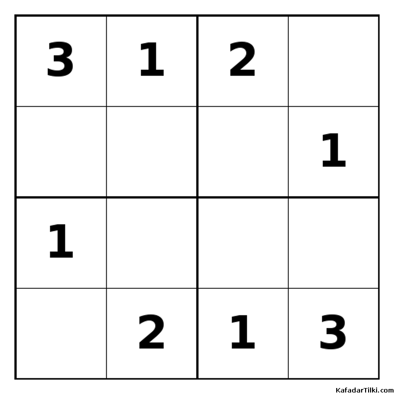 Orta Seviye Mini Sudoku (4x4), Kitap 4 - 3