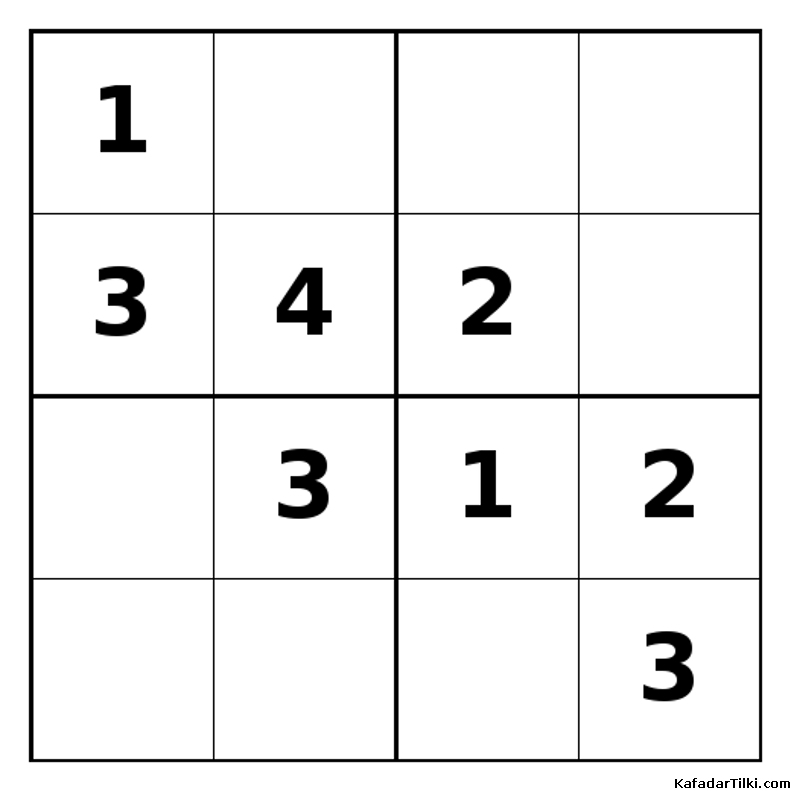 Orta Seviye Mini Sudoku (4x4), Kitap 4 - 5