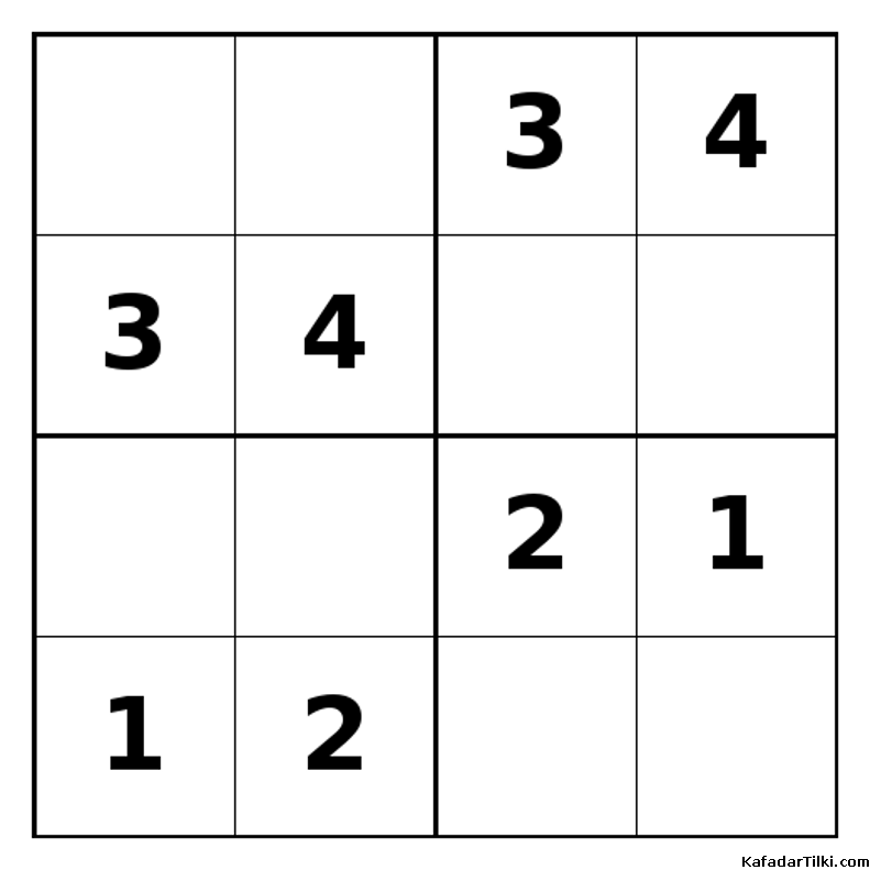Orta Seviye Mini Sudoku (4x4), Kitap 4 - 7
