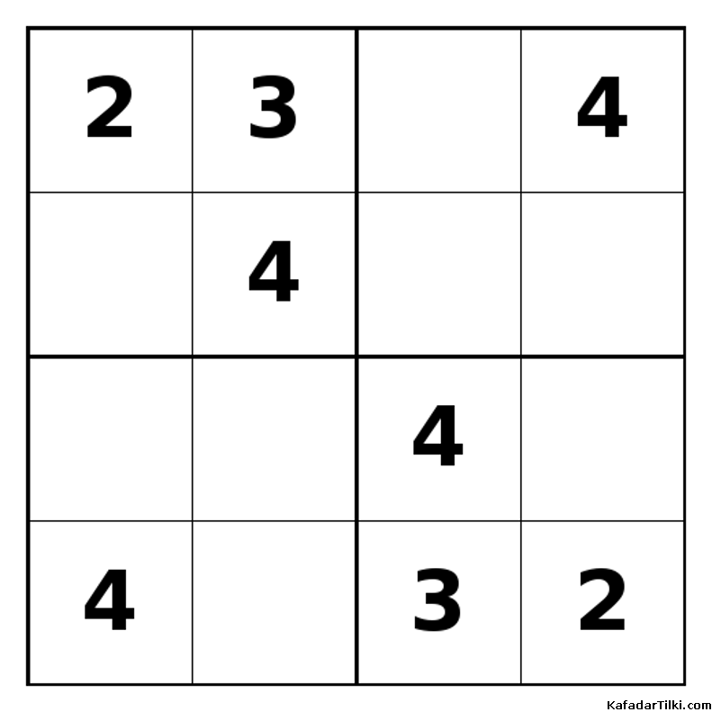 Orta Seviye Mini Sudoku (4x4), Kitap 5 - 3