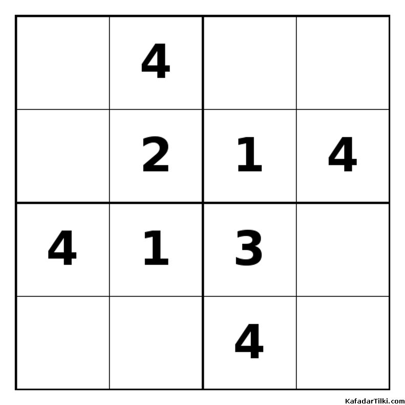 Orta Seviye Mini Sudoku (4x4), Kitap 5 - 5