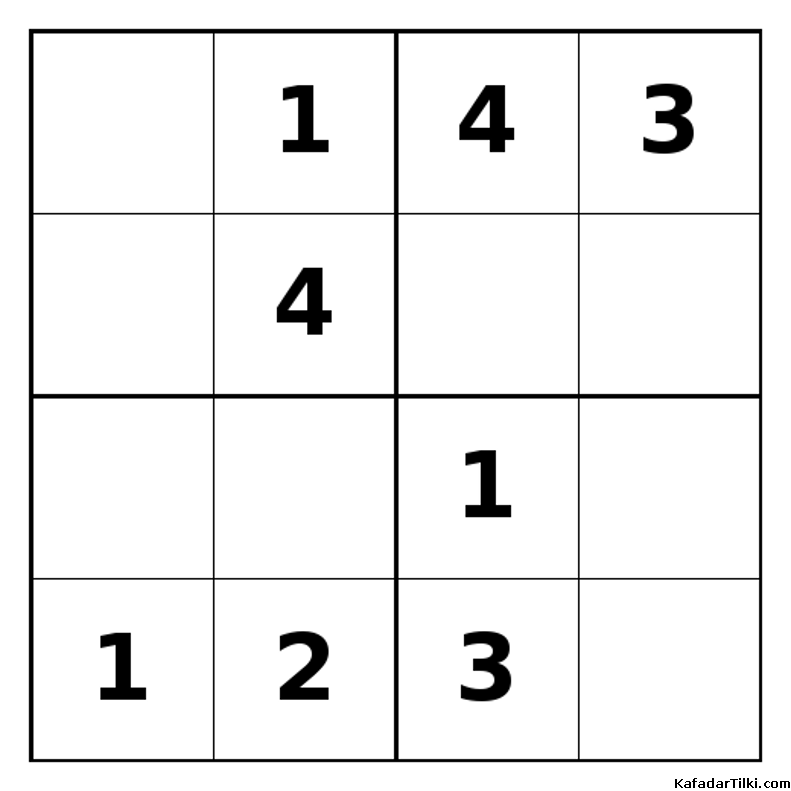 Orta Seviye Mini Sudoku (4x4), Kitap 5 - 8