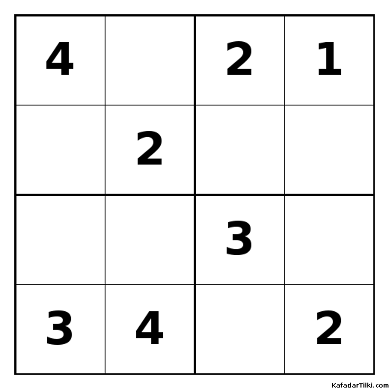 Orta Seviye Mini Sudoku (4x4), Kitap 5 - 9