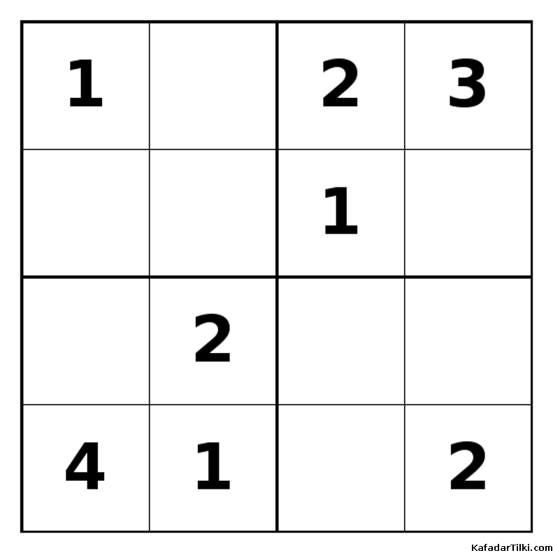 Orta Seviye Mini Sudoku (4x4), Kitap 5 - 10