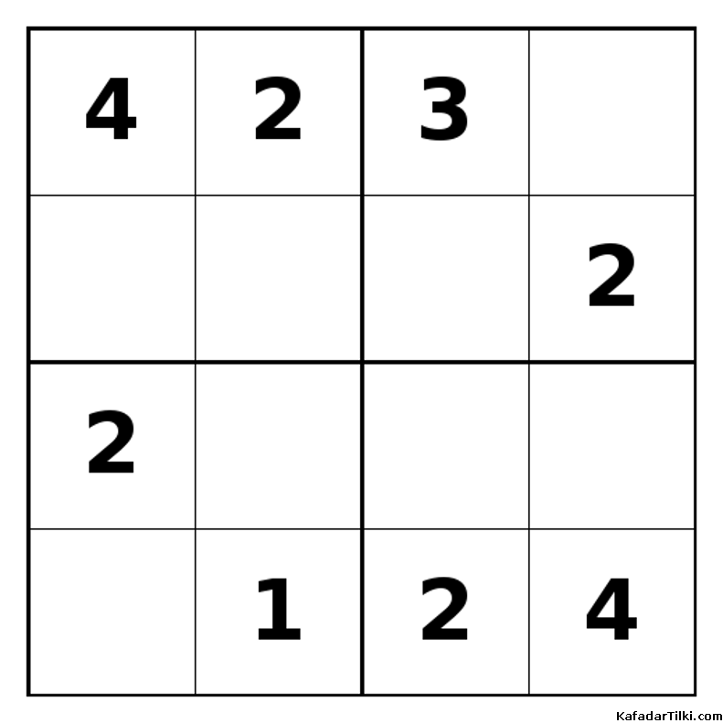 Orta Seviye Mini Sudoku (4x4), Kitap 6 - 2